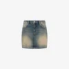 Cotton denim miniskirt