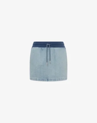 Cotton denim miniskirt