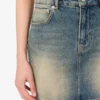 Cotton denim miniskirt