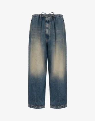 Cotton denim pants