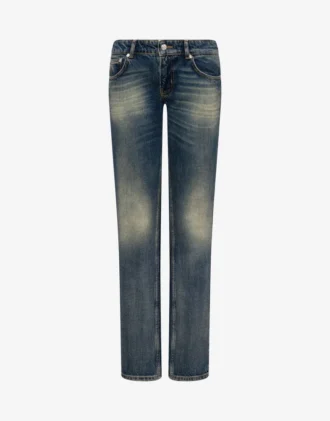 Cotton denim pants