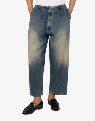 Cotton denim pants