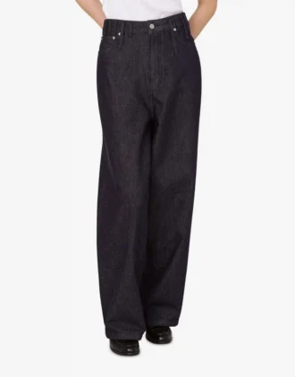 Cotton denim pants