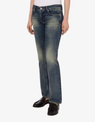 Cotton denim pants