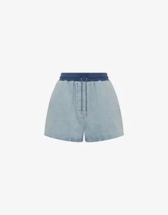 Cotton denim shorts