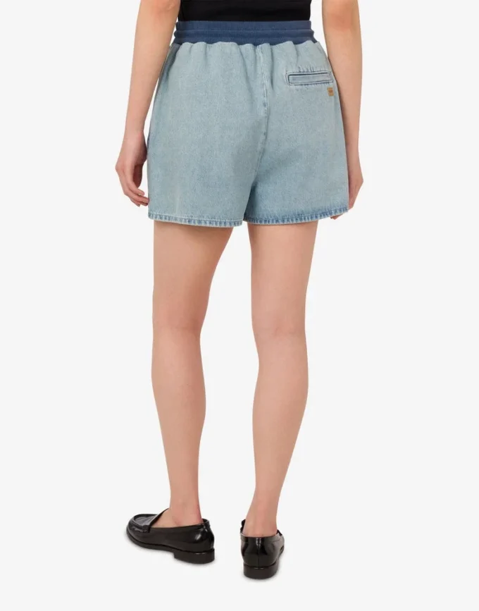 Cotton denim shorts