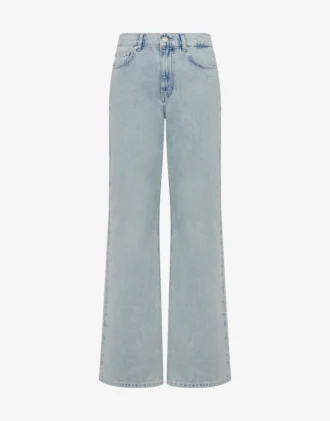 Cotton denim trousers