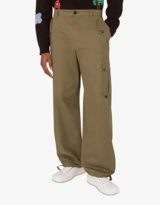 Cotton diagonal pants