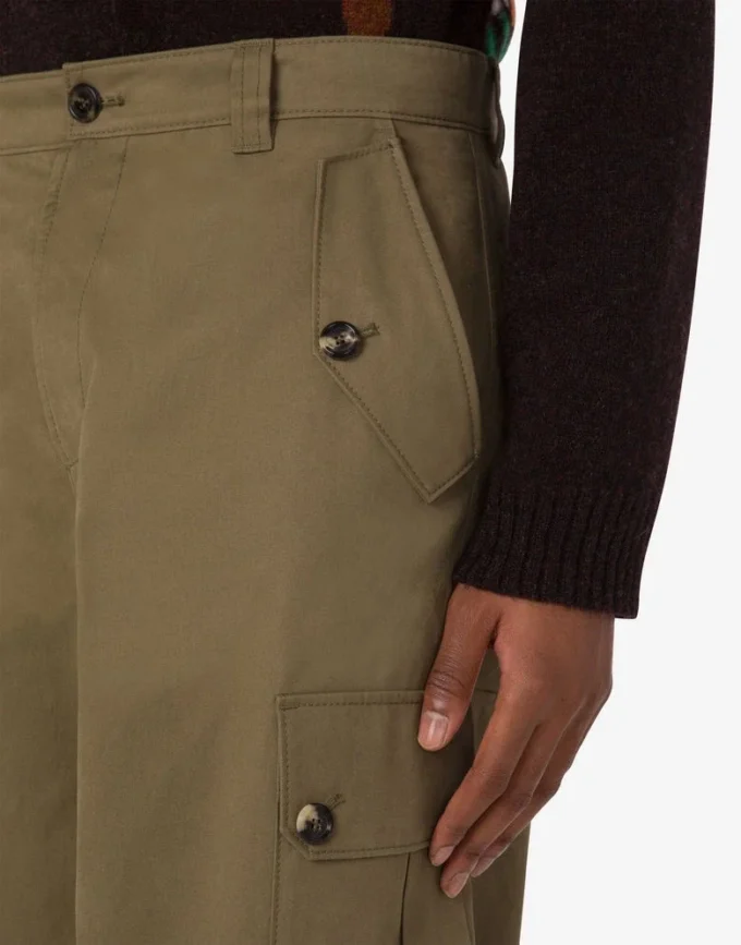 Cotton diagonal pants Cotton diagonal pants