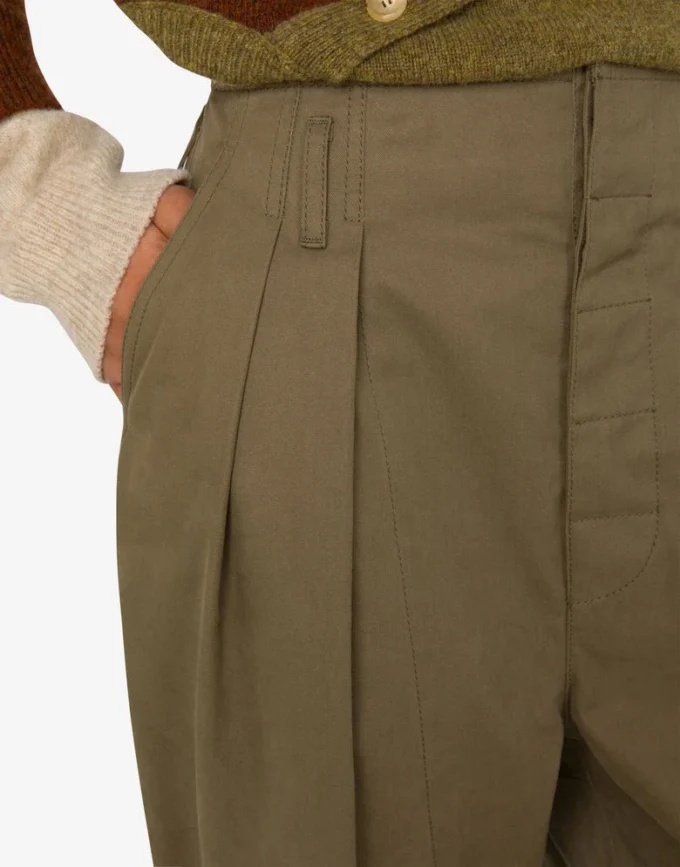 Cotton diagonal pants