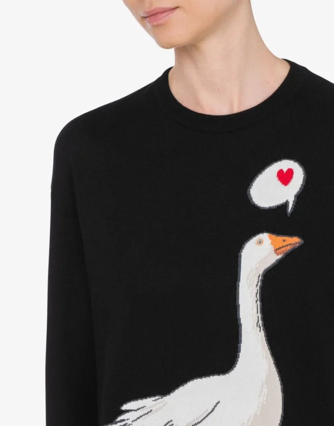 Cotton Knit Dress Goose