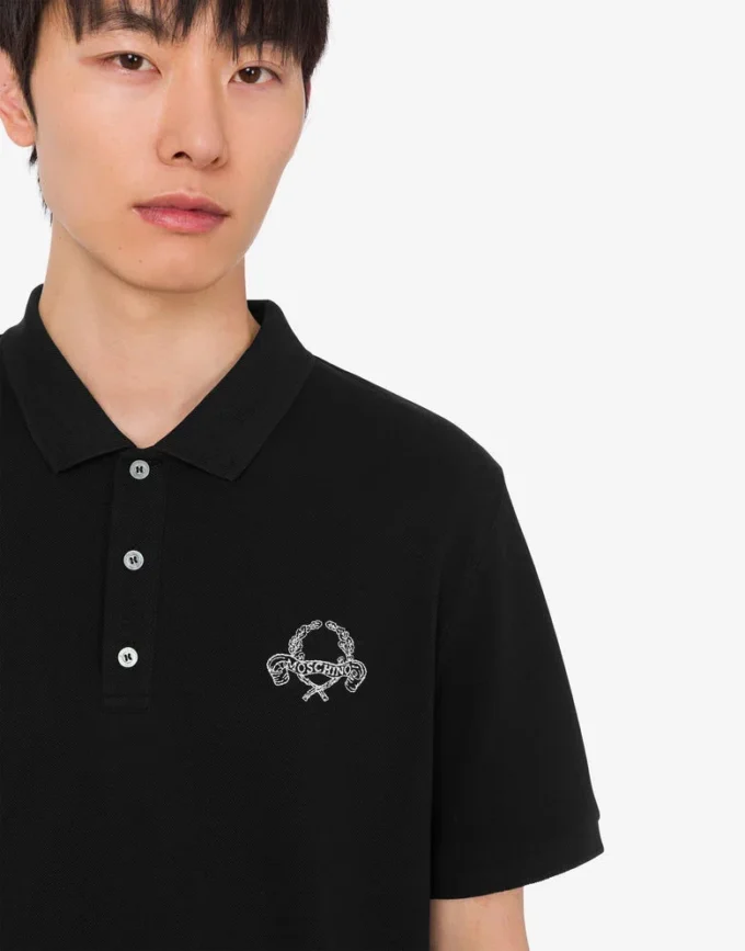 Cotton pique polo shirt Laurel Crown