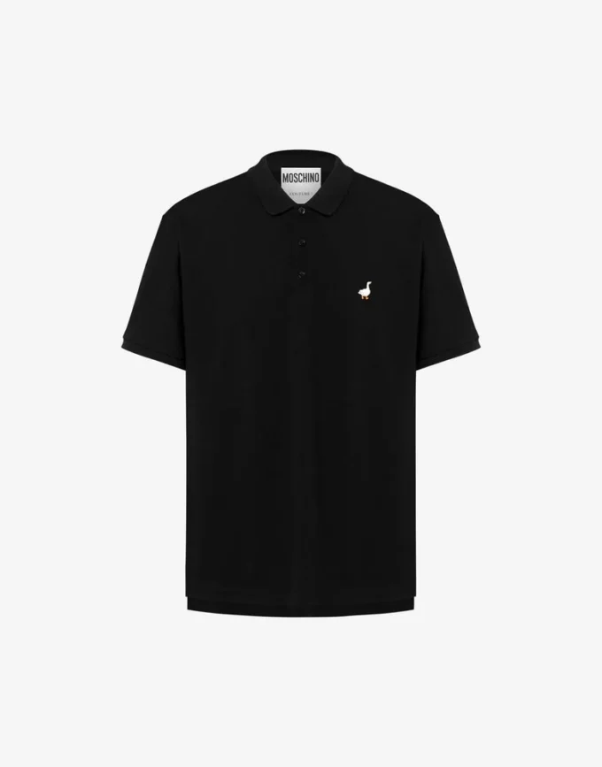 Cotton Piquet Polo Goose Embroidery