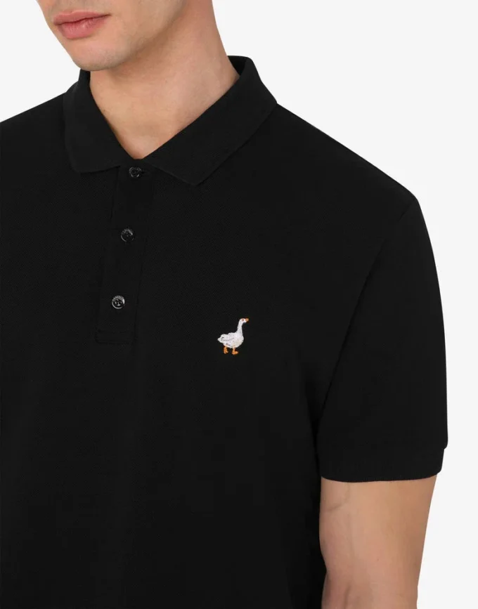 Cotton Piquet Polo Goose Embroidery
