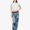 Cotton poplin crop shirt Goose