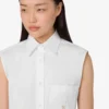 Cotton poplin crop shirt Goose