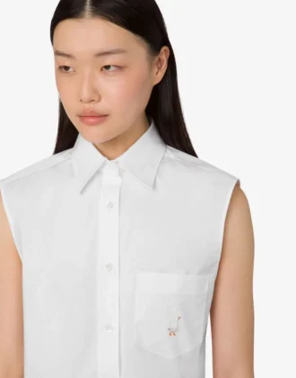 Cotton poplin crop shirt Goose
