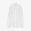 Cotton poplin jacquard shirt