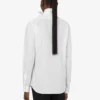 Cotton poplin jacquard shirt