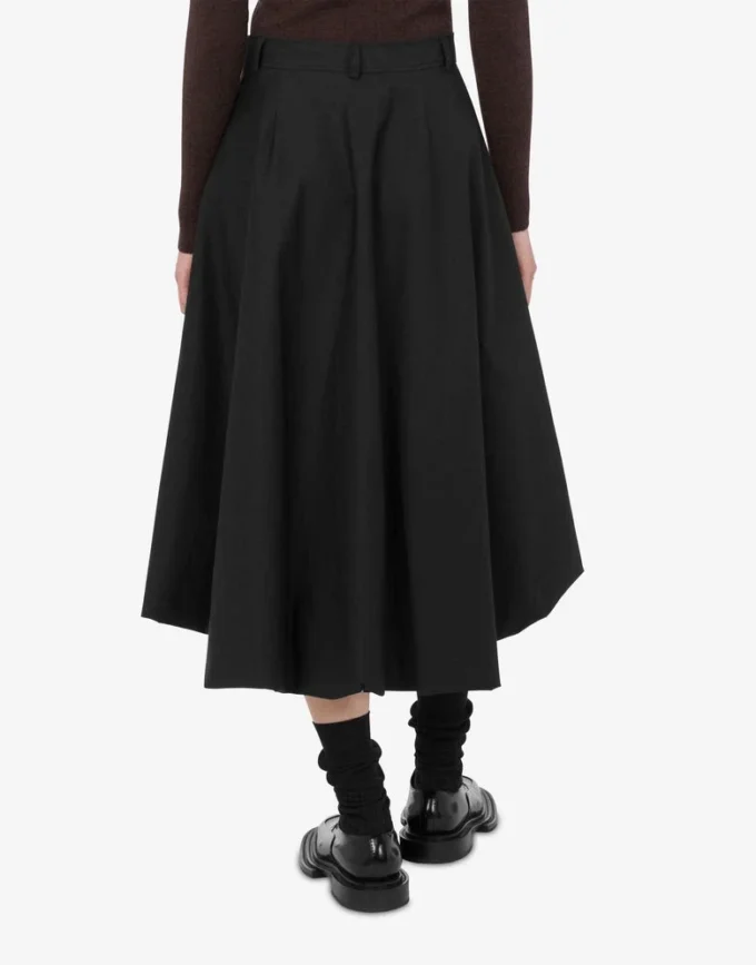 Cotton poplin skirt