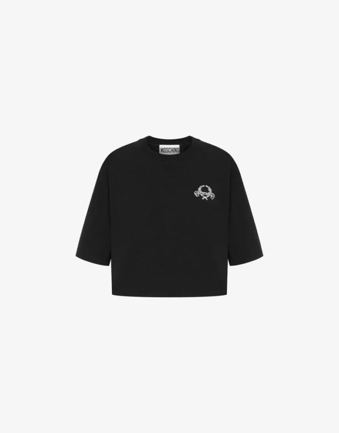 Cropped T-shirt Laurel Crown Logo