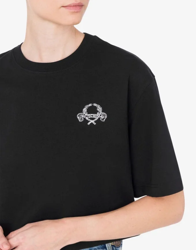 Cropped T-shirt Laurel Crown Logo