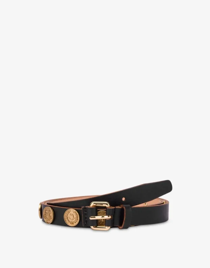 Decorated cowhide belt