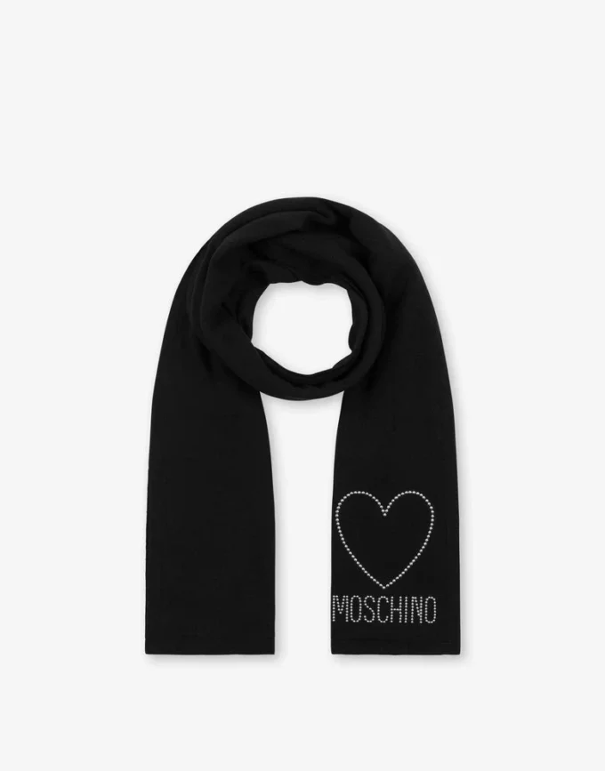Decorated wool scarf