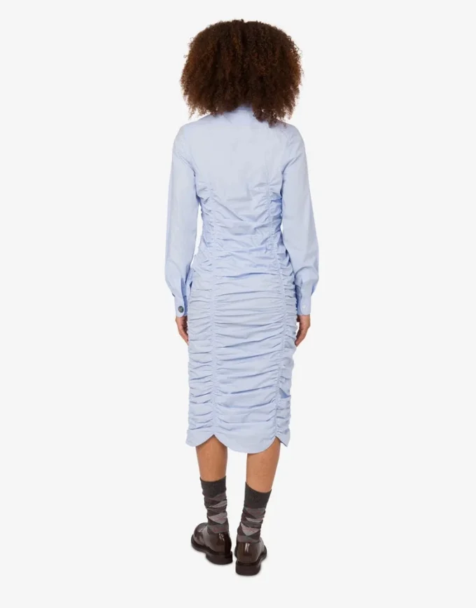 Draped cotton poplin dress Draped cotton poplin dress