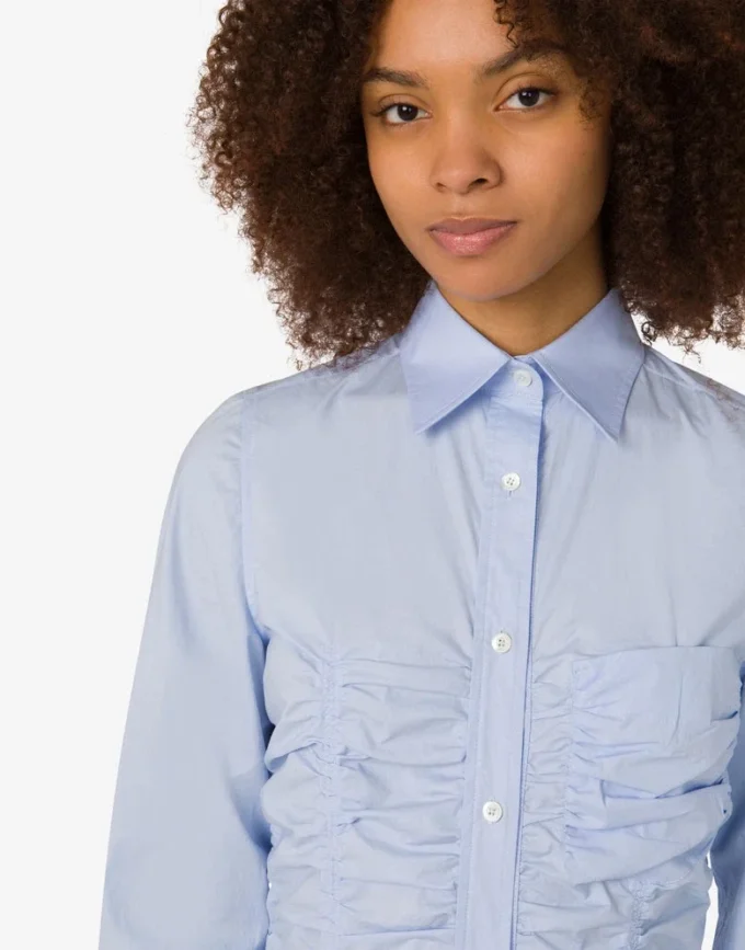 Draped cotton poplin dress Draped cotton poplin dress