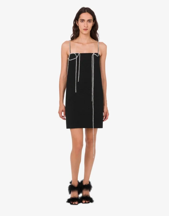 Embellished stretch crepe dress Embellished stretch crepe dress