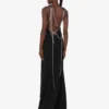 Embellished stretch crepe dress