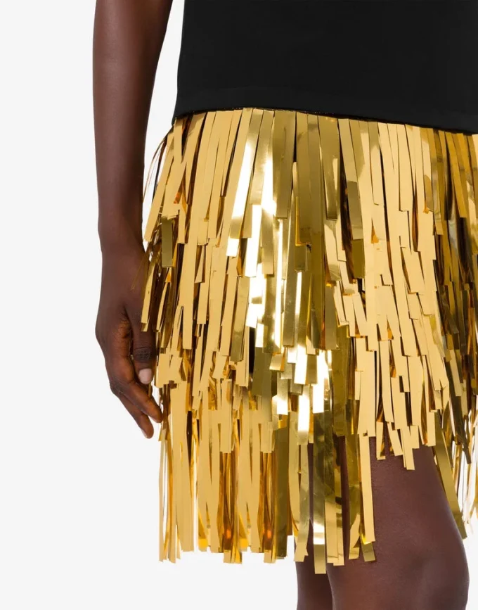 Embellished stretch crepe dress