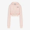 Embroidered cotton crop sweatshirt