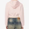 Embroidered cotton crop sweatshirt