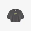 Embroidered cotton jersey crop top Embroidered cotton jersey crop top