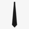 Embroidered cotton poplin tie