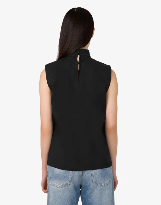 Embroidered cotton poplin top Embroidered cotton poplin top