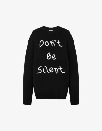 Embroidered merino wool pullover