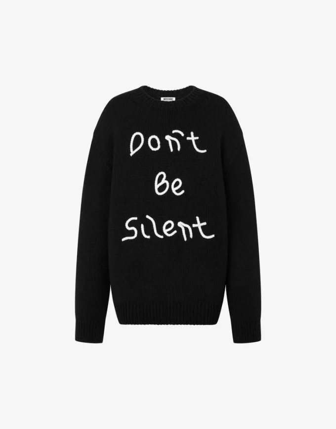 Embroidered merino wool pullover