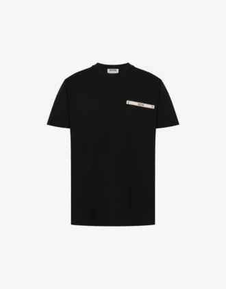 Embroidered organic cotton jersey T-shirt