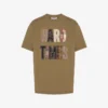 Embroidered organic cotton jersey T-shirt