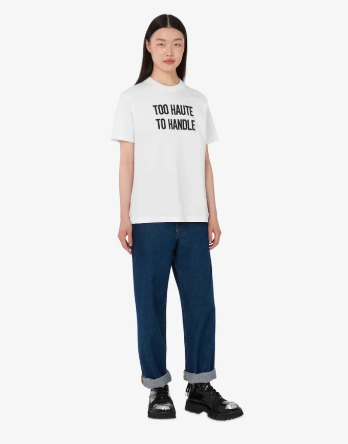 Embroidered organic cotton jersey T-shirt