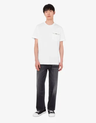 Embroidered organic cotton jersey T-shirt