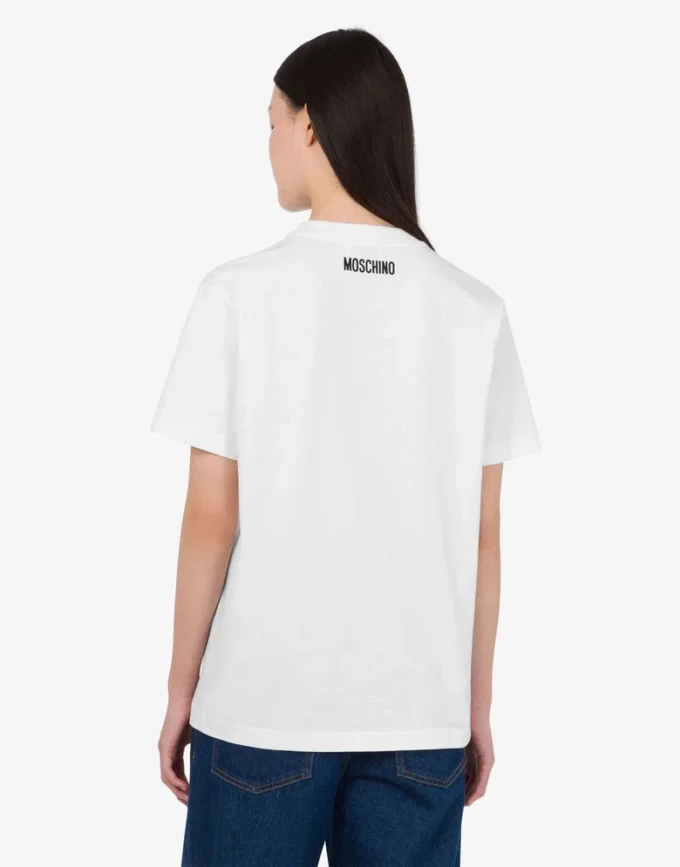 Embroidered organic cotton jersey T-shirt