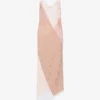 Embroidered silk blend dress