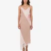 Embroidered silk blend dress