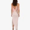 Embroidered silk blend dress