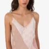 Embroidered silk blend dress