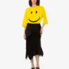 Embroidered silk organza skirt